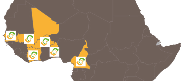 Carte zone Afrique reseau IMPALA